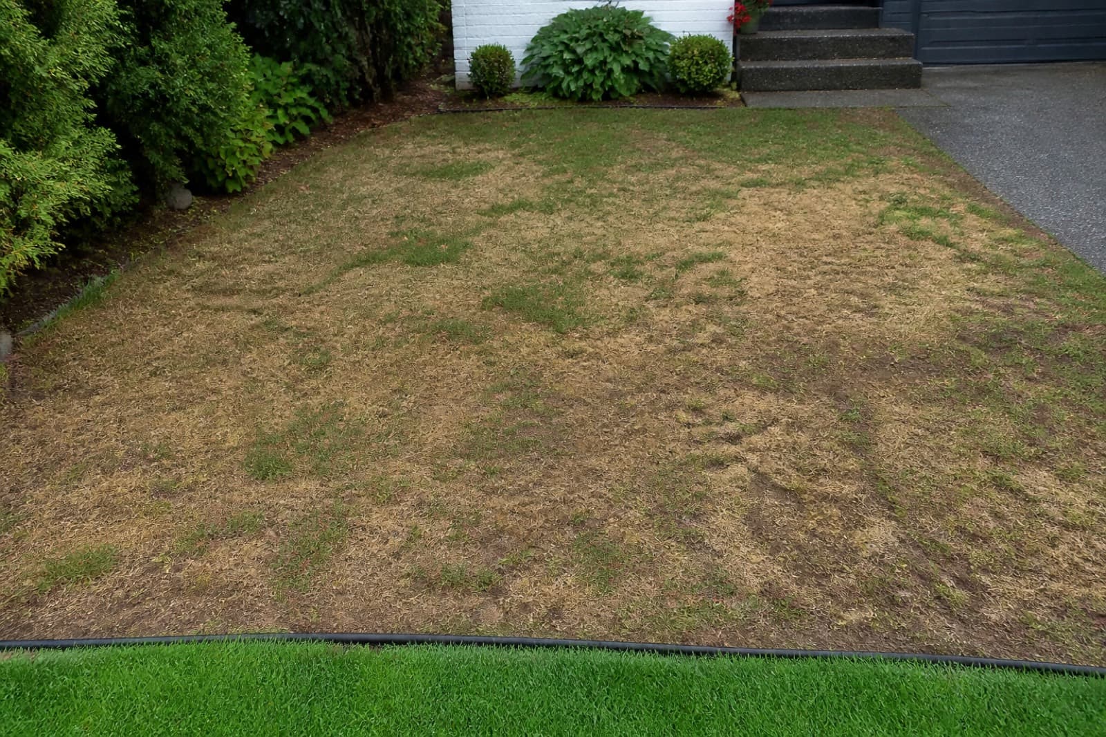Crushed rock base and drainage prep for artificial turf installation on Vancouver Island